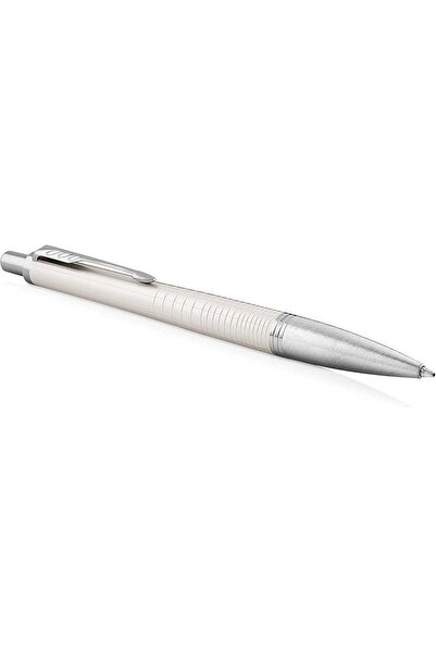 Parker قلم حبر جاف عصري - معدن لؤلؤي فاخر بنقوش بارزة، حبر أزرق برأس متوسط ​​...