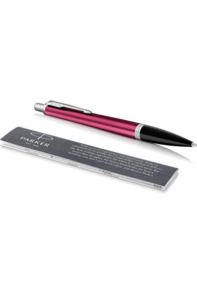 Parker قلم حبر جاف عصري، لون أرجواني نابض بالحياة مع عبوة حبر أسود متوسطة الس...