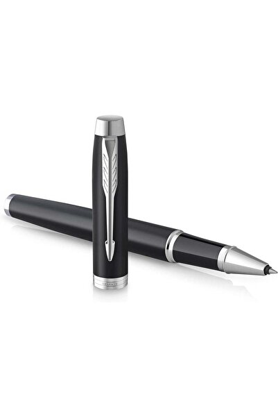 Parker قلم حبر جاف IM - أسود مطفي مع لمسات من الكروم - رأس رفيع وحبر أسود - ع...