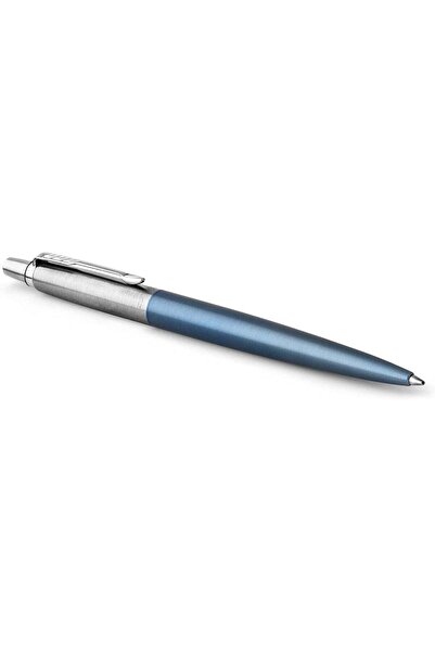 Parker قلم حبر جاف أزرق من جوتر ووترلو مع علبة هدايا برأس متوسط-10408