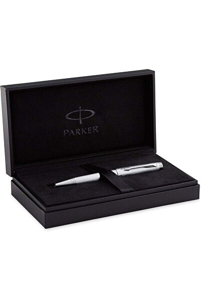 Parker قلم حبر جاف تيتانيوم أحادي اللون فاخر | علبة هدايا