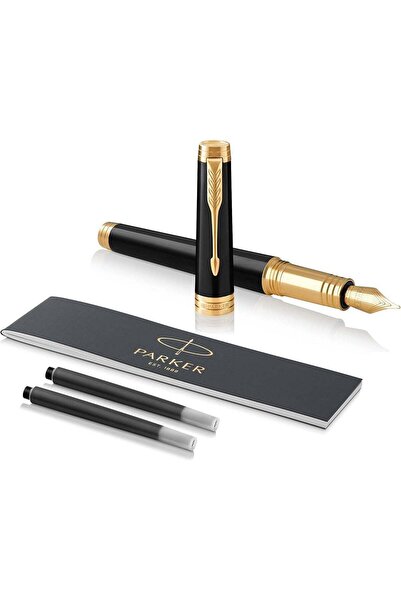 Parker قلم باركر حبر بريمير لك اسود حواف مذهبة-4607
