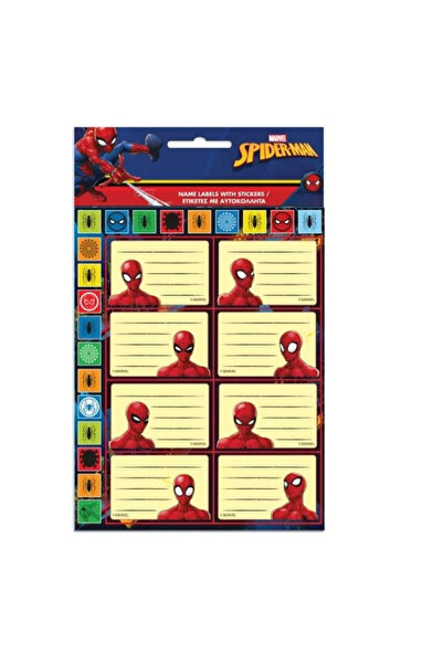 SPIDERMAN Set de 16 etichete și autocolante galben închis