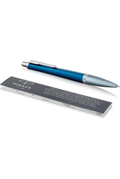 Parker Modern Ballpoint Pen - Luxury Dark Blue with Medium Thick Black Ink Re...