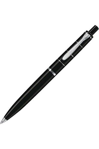 Pelikan قلم حبر جاف قابل للسحب K215 Elegance - أسود مع حواف فضية-4124