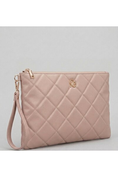 BK Bags & Accessories Medium size quilted portfolio clutch handbag