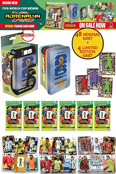 TOYFEST Dünya Kupası FIFA 2026 Panini Adrenalyn XL Mavi Teneke Kutu Futbolcu ...