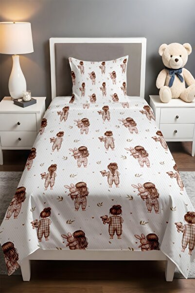 EVPANYA Sleepy Princesses Patterned Single Baby Kids Piqué Set