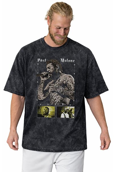 SEVBANO Σχεδιασμός Post Malone Rapper Singer με στάμπα Unisex Oversize Vintag...