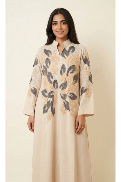 Moda Line جلابية نسائية باضافة تطريز و يتلات