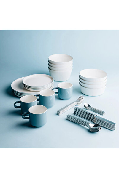 Acme Roman 4-Piece White-Blue Small Bowl