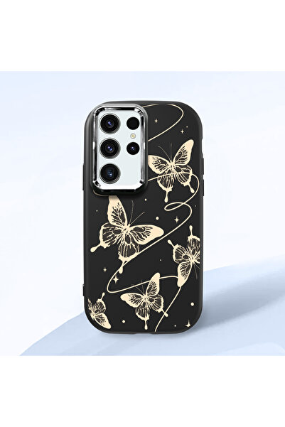 ucuc حافظة سيليكون سوداء متوافقة مع هاتف سامسونج جالاكسي S24 الترا مع حماية ل...