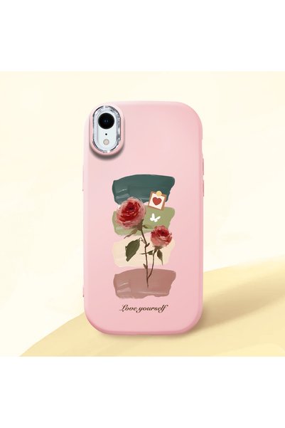 ucuc حافظة من السيليكون باللون الوردي متوافقة مع هاتف iPhone XR مع ماصّ للصدم...