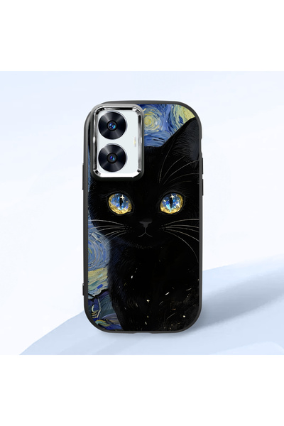ucuc Realme C55 Compatible Shock-Absorbing Camera Protected Black Silicone Ca...