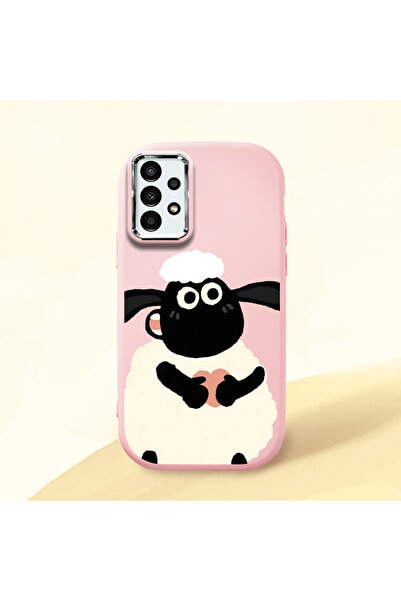 ucuc حافظة سيليكون وردية اللون متوافقة مع هاتف سامسونج جالاكسي A13 4G/5G مع ح...