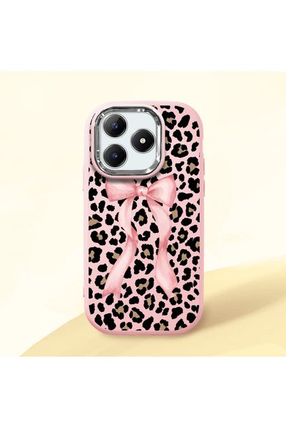 ucuc Realme C63 4G/C61 Uyumlu Darbe Emici Kamera Korumalı pembe Silikon Kılıf...