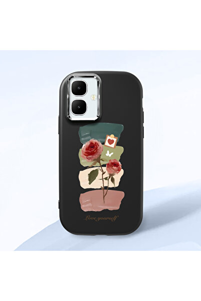 ucuc حافظة من السيليكون الأسود متوافقة مع هاتف Infinix Smart 10 مع ماصّ للصدم...