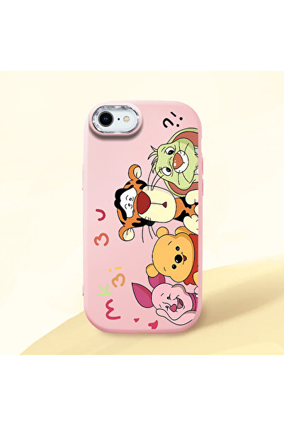 ucuc حافظة سيليكون وردية متوافقة مع هاتف آيفون 7/8/SE 2020 2022 مع حماية للكا...