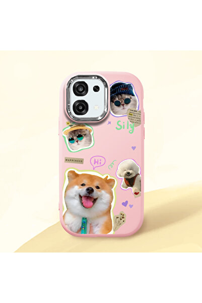 ucuc حافظة سيليكون وردية متوافقة مع هاتف اوبو F31 مزودة بـ ماصّ للصدمات كامير...