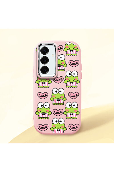 ucuc حافظة سيليكون وردية متوافقة مع هاتف سامسونج جالاكسي S25 بلس مع حماية للك...