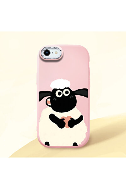 ucuc حافظة سيليكون وردية اللون متوافقة مع هاتف iPhone 7/8/SE 2020 2022 مع حما...