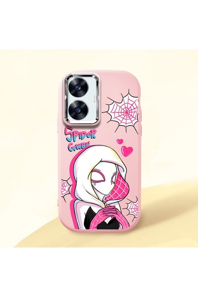 ucuc Realme C55 Compatible Shock-Absorbing Camera Protected Pink Silicone Cas...