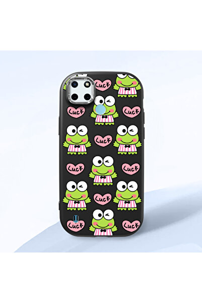 ucuc حافظة سيليكون سوداء متوافقة مع Realme C21Y/C25Y تحتوي على ماصّ للصدمات ك...