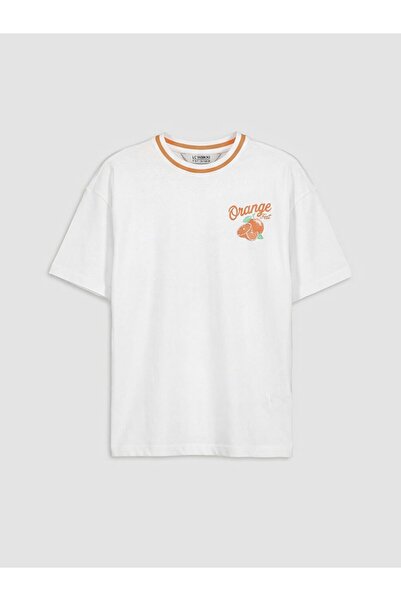 LC Waikiki LCW Kids okrugla kragna Štampano Majica za devojčice