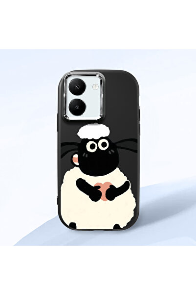 ucuc حافظة سيليكون سوداء متوافقة مع هاتف Vivo Y77T/Y78M مع حماية للكاميرا ماص...