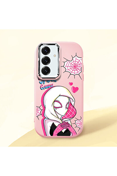 ucuc حافظة سيليكون وردية اللون متوافقة مع هاتف سامسونج جالاكسي S24 مع حماية ل...