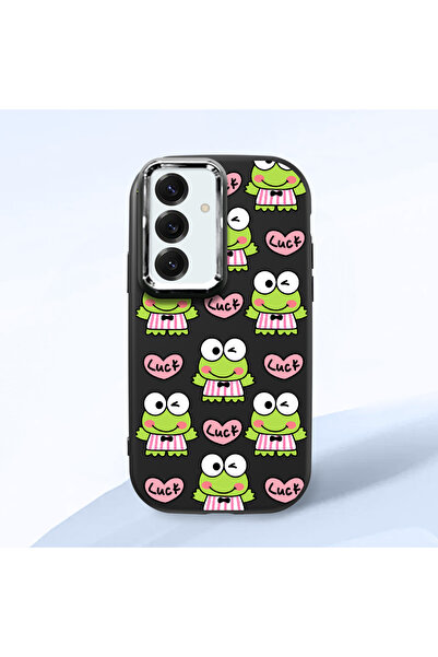 ucuc حافظة سيليكون سوداء متوافقة مع هاتف سامسونج جالاكسي S24 مع حماية للكامير...