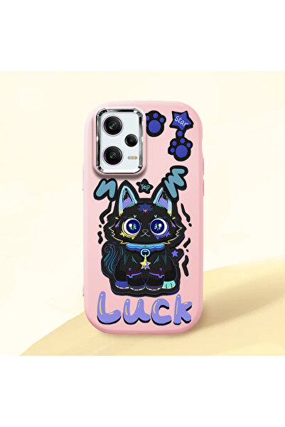 ucuc حافظة سيليكون وردية متوافقة مع Redmi Note 12 Pro Speed ​​مع حماية للكامي...