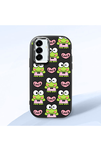 ucuc حافظة سيليكون سوداء متوافقة مع هاتف سامسونج جالاكسي A56 مع حماية للكامير...