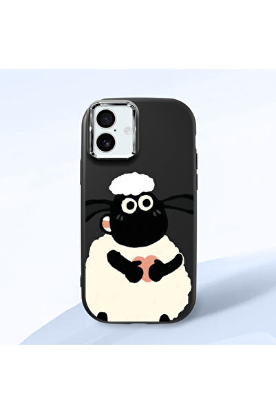 ucuc حافظة سيليكون سوداء متوافقة مع آيفون 16 بلس مع حماية للكاميرا ماصّ للصدم...