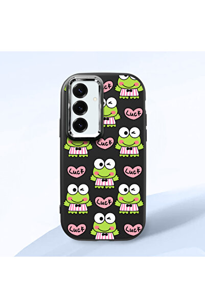 ucuc حافظة سيليكون سوداء متوافقة مع هاتف سامسونج جالاكسي S25 بلس مع حماية للك...