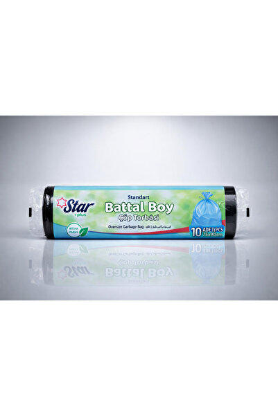 Fırsatkolik Star Plus Standart Battal Boy Atık Torbası 75x90 cm 10 Adet Dayan...