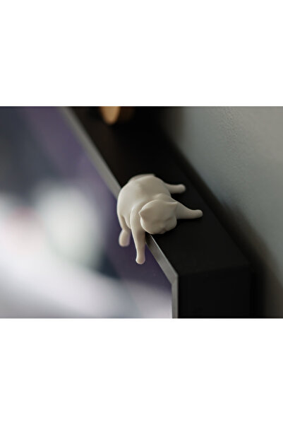 SZD Design Uykucu Tombul Kedi Modern Dekoratif Pc Monitör ÜStü Süs