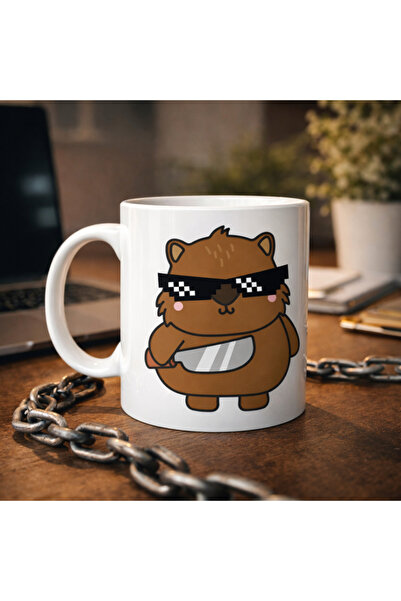 CT STONES Cana de porțelan cu design ursuleț de pluș, model 84 – Cana de cafe...