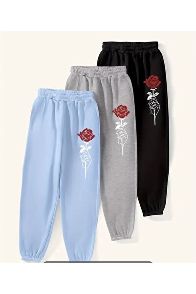 Kids Τριπλή φόρμα για κορίτσια μπλε-γκρι-μαύρο