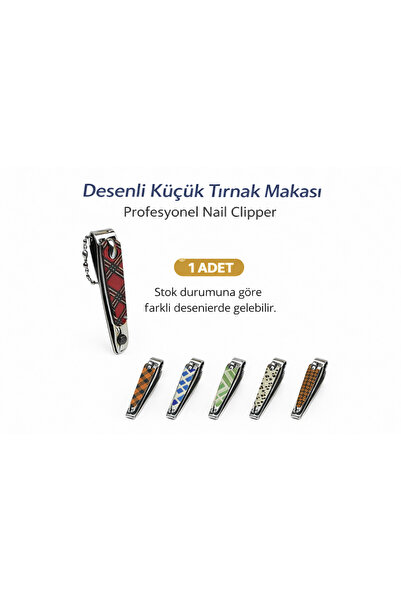Genel Markalar Profesyonel Küçük Tırnak Makası Desenli Nail Clipper 1 Adet