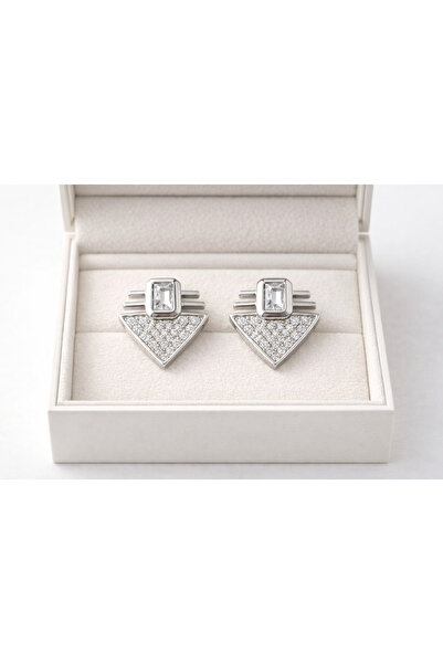 Generic Brand Serenay Earrings Model 10 – Silver Color Steel Earrings with Tr...