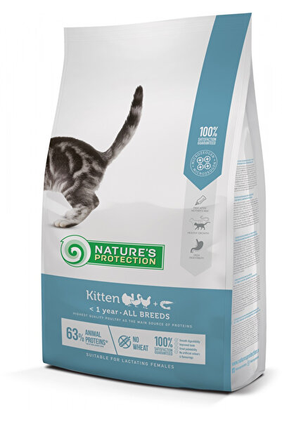 Nature's Protection Junior Poultry, pui, hrana uscata pentru pisici, 2 kg