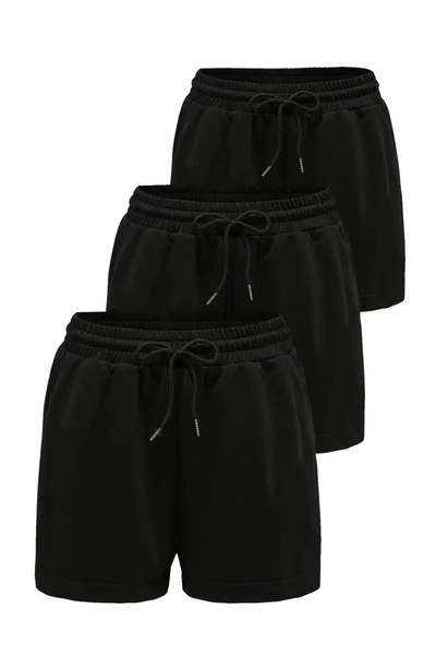 TORUK MAKTO Σετ 3 τεμαχίων Unisex Σορτς από χτενισμένο βαμβάκι σε κανονική, ά...