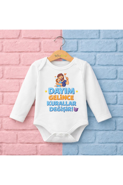 CACTUS COLLECTION Dayi Yazili Cotton Baby Bodysuit
