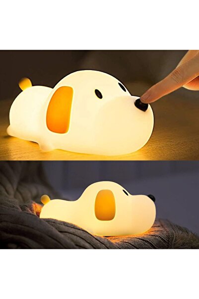 Arabest Kids Night Light, Soft Silicone Dog Lamp Dimmable Nursery Portable Pu...