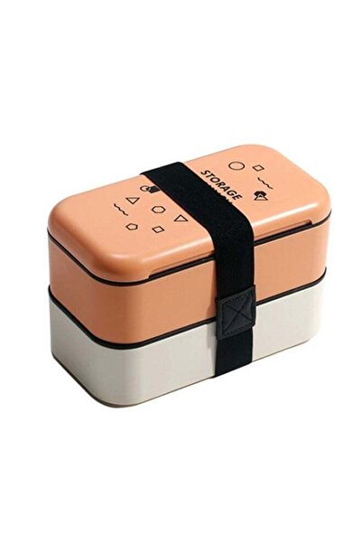 Arabest علبة غداء مدرسية من طبقتين مع أدوات مائدة، حاوية طعام آمنة للاستخدام ...