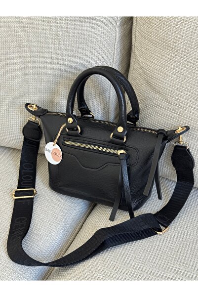 BAGLOVİS Women's Small Size Black Clutch Bag Crisscross Straps Daily Stylish ...