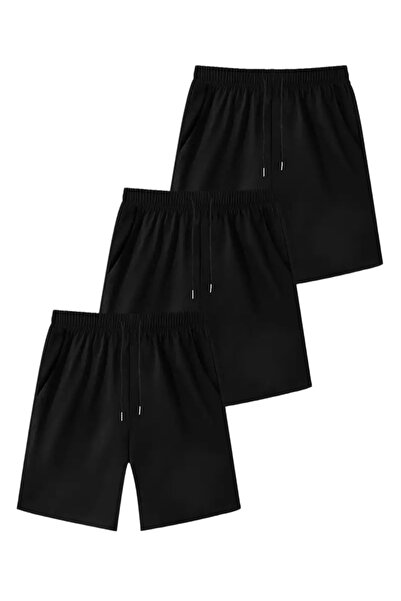 TORUK MAKTO Σετ 3 τεμαχίων Unisex Σορτς από χτενισμένο βαμβάκι σε κανονική, ά...