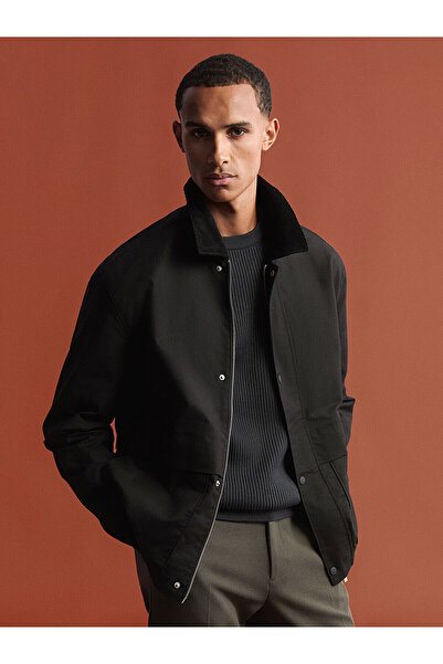 LC Waikiki Özmarka Jachetă pentru bărbați cu guler catifea în formă standard,...