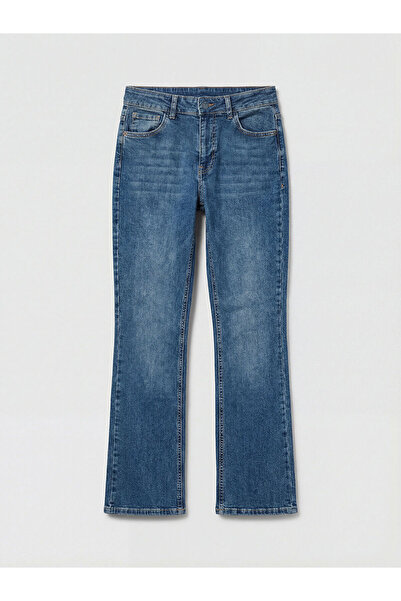 LC Waikiki Peak New Season High Waist Cropped Flare Women's Jean Pants